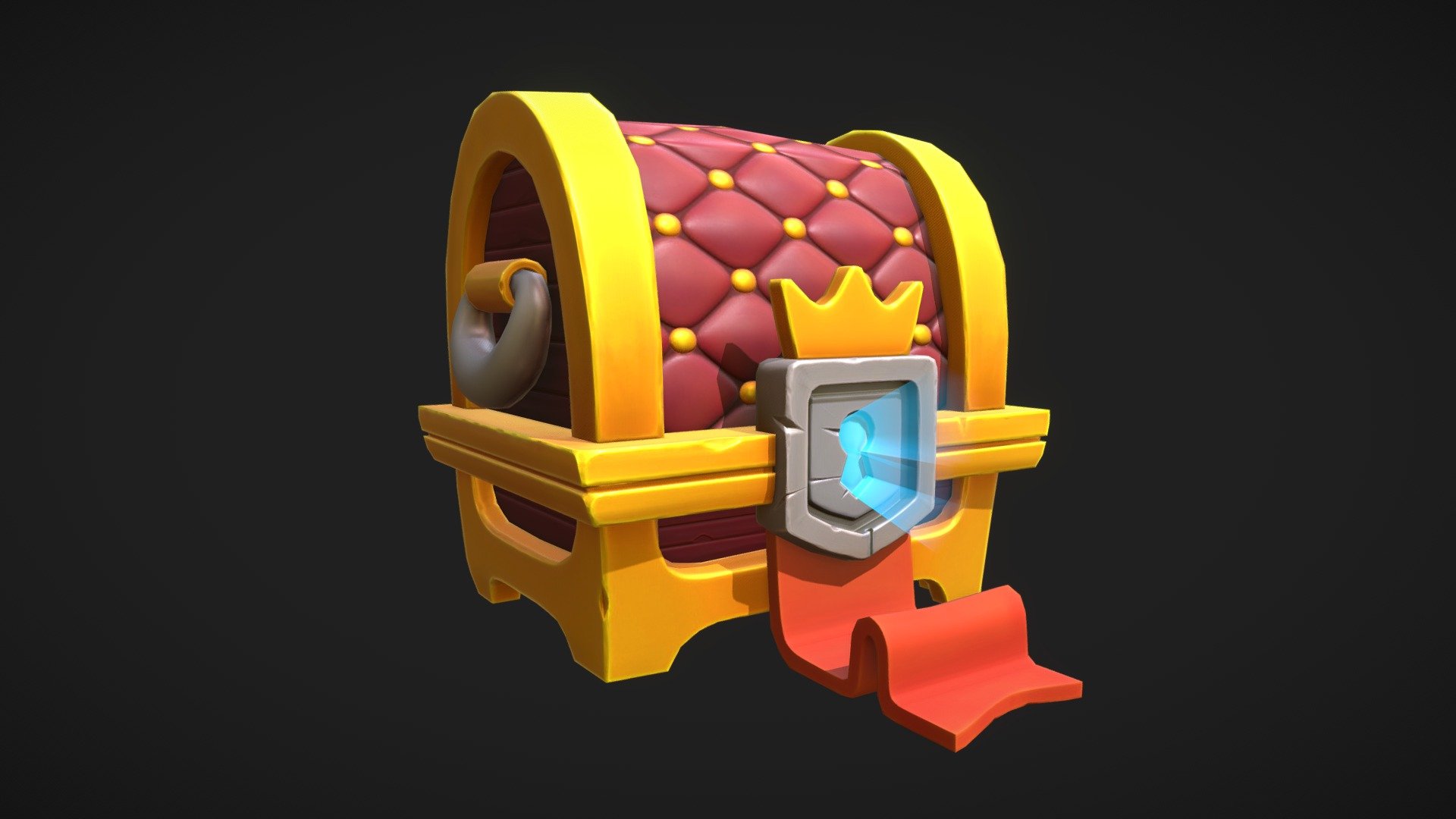 Stylized Golden Chest 3d model