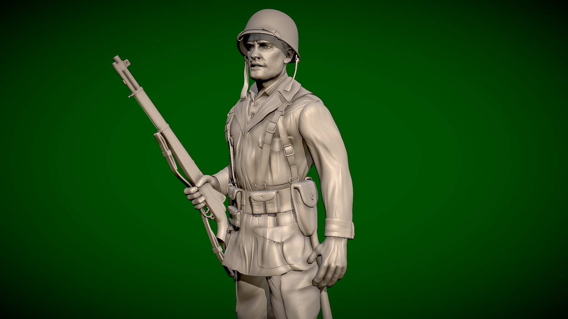 US Soldier WW2 3d model