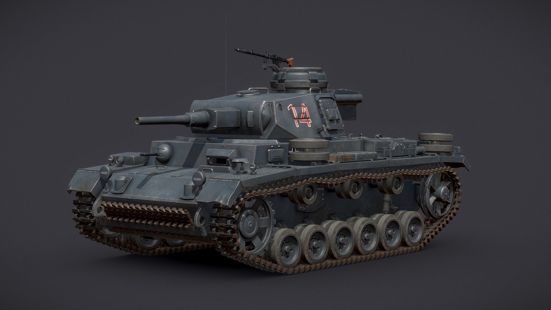 Panzer 3 Medium Main Battle Tank 3d model