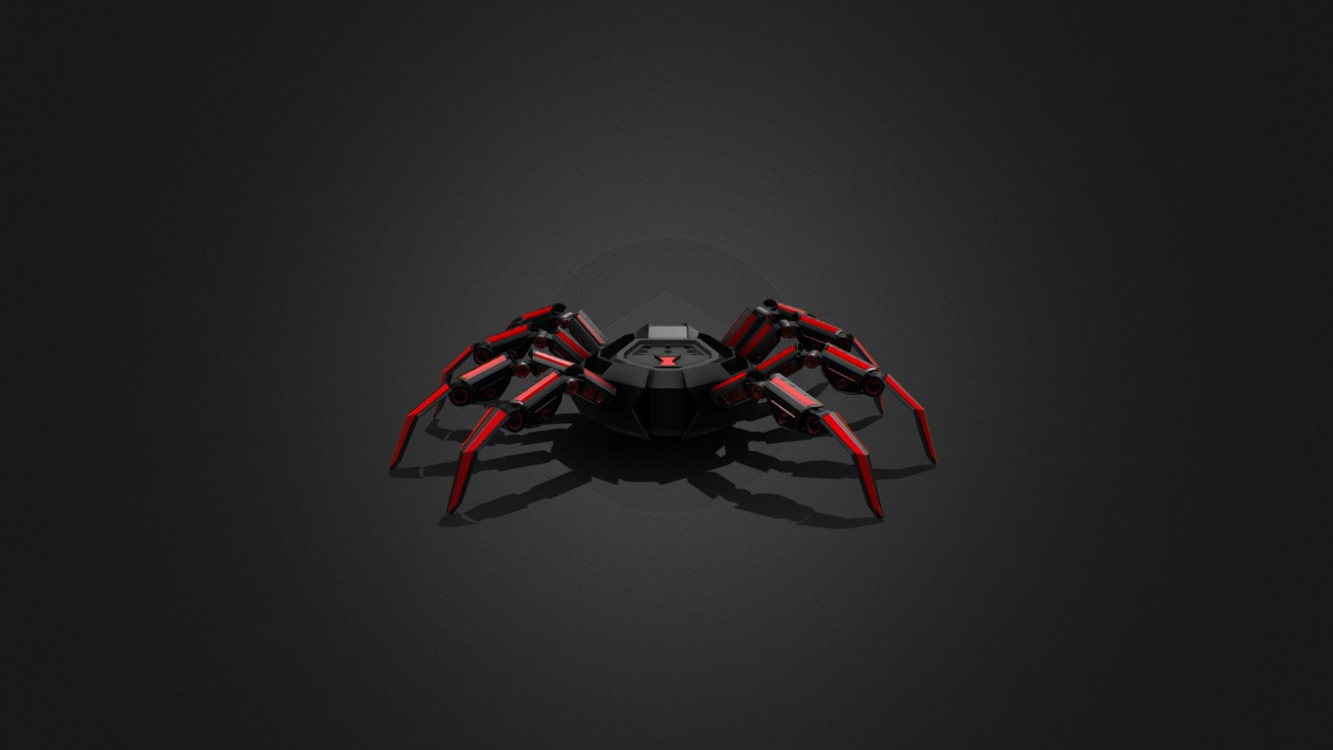 animated SpiderRobot 3d model