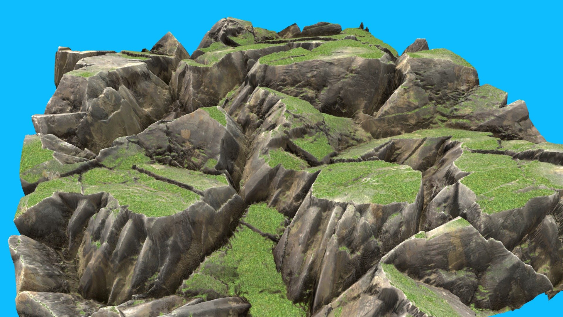 Rock Cliff Mountains 3d model