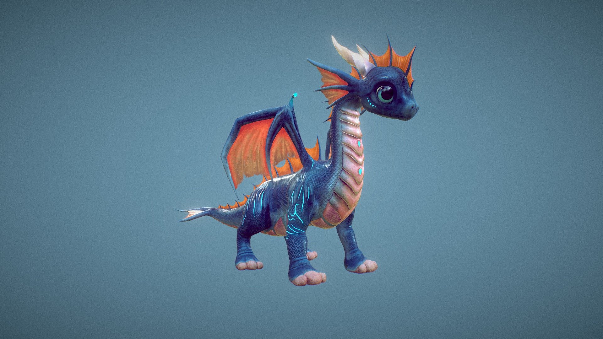 Little Dragons: Sea Realistic 3d model