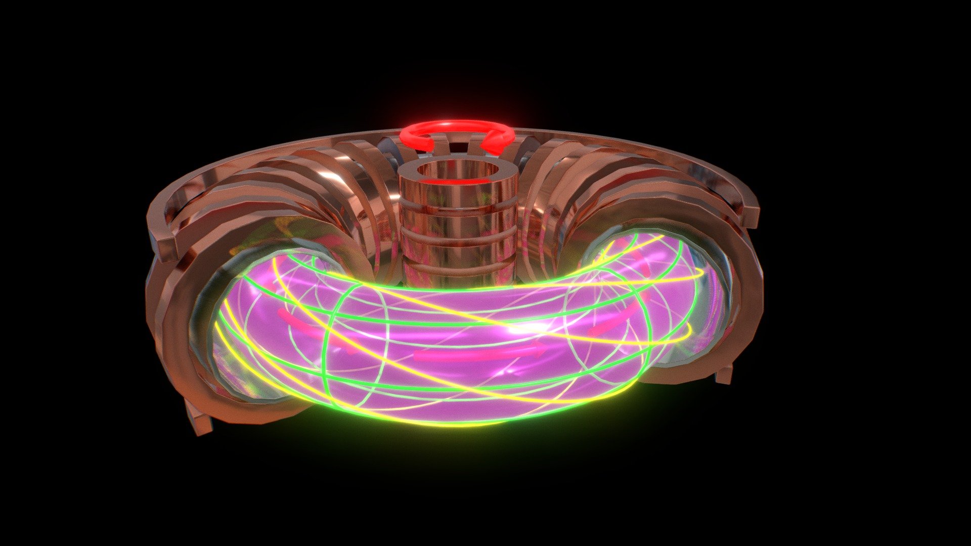 Tokamak Nuclear Fusion 3d model