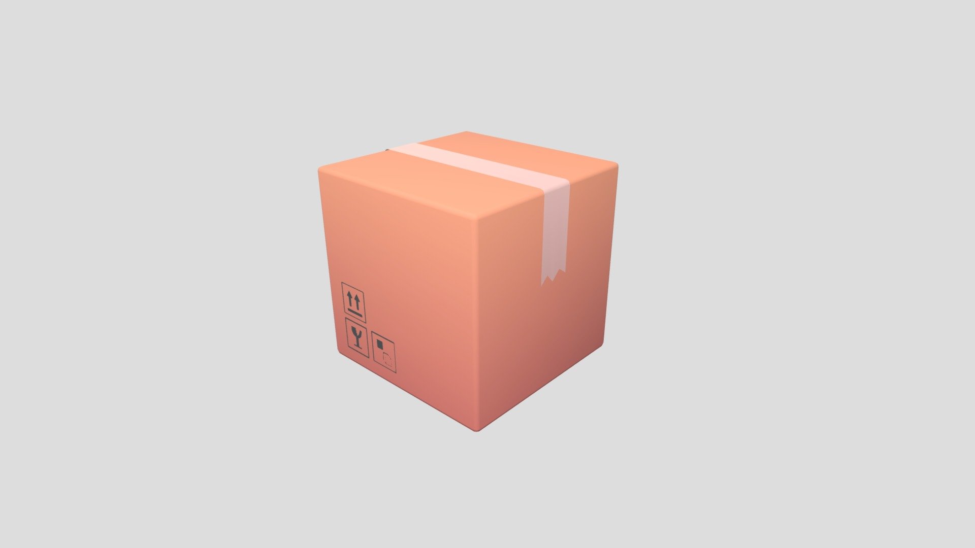 Cardboard box 3d model