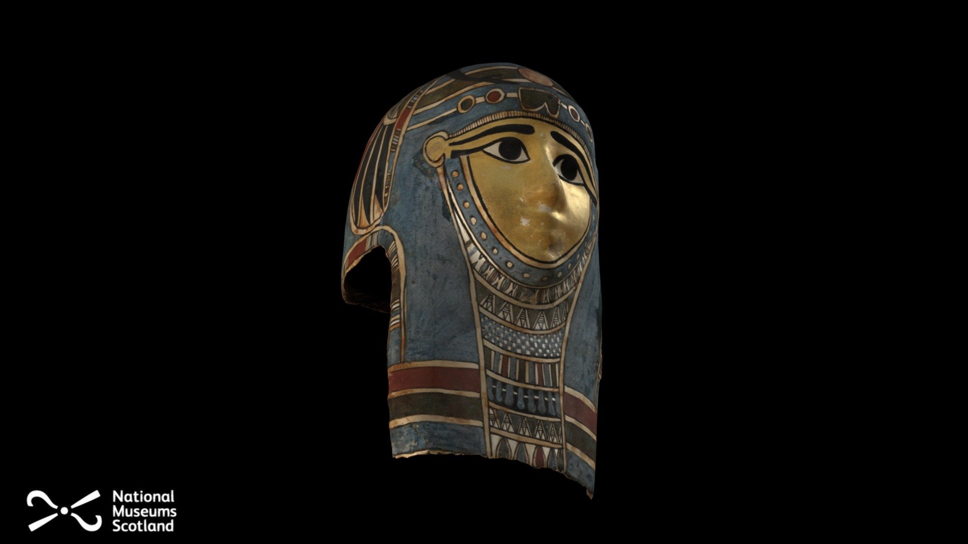 Ptolemaic Egyptian Cartonnage Mask 3d model