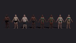 Human Basemesh Collection (LowPoly)