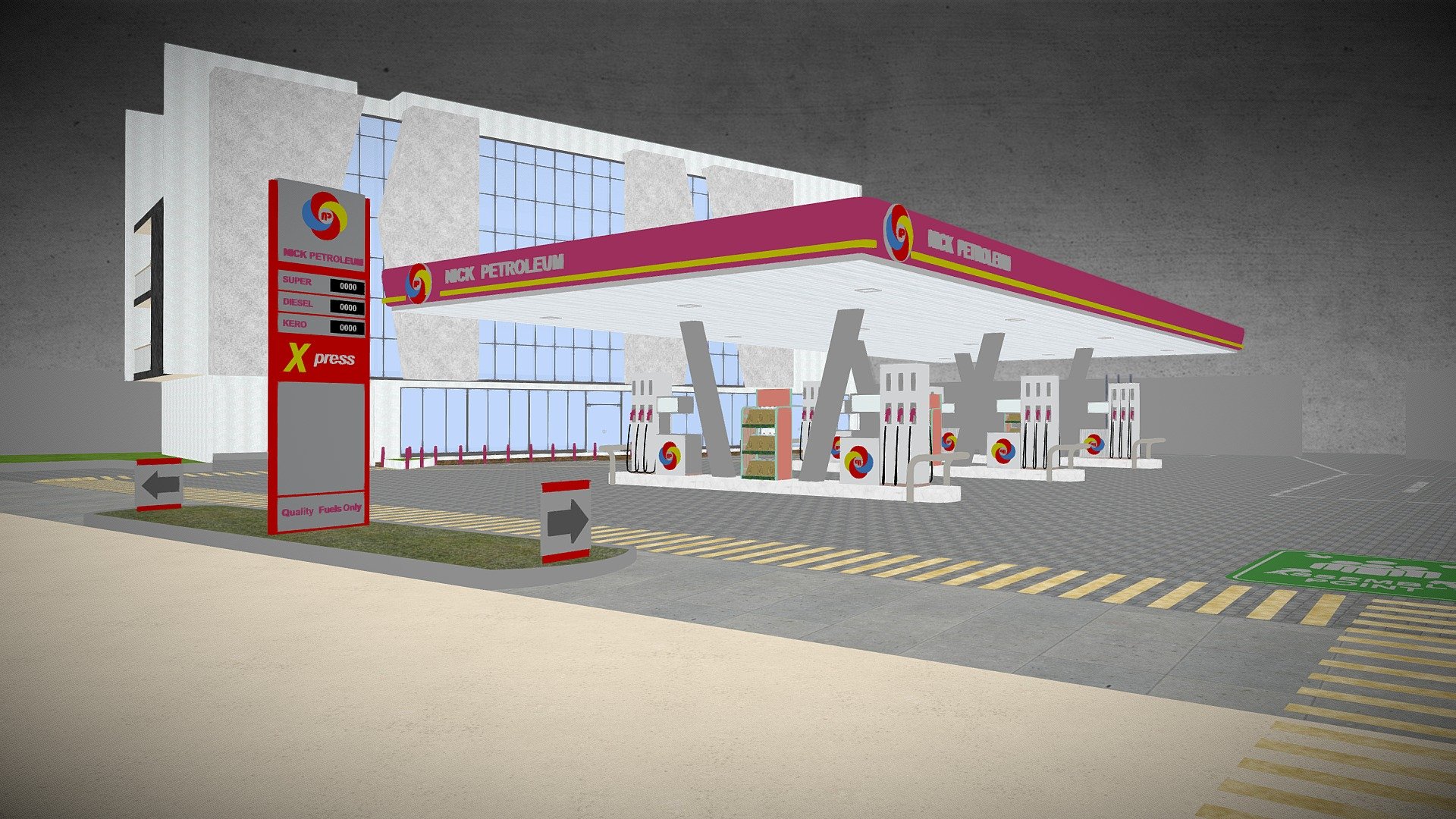 Fuel Station- Update 2 3d model