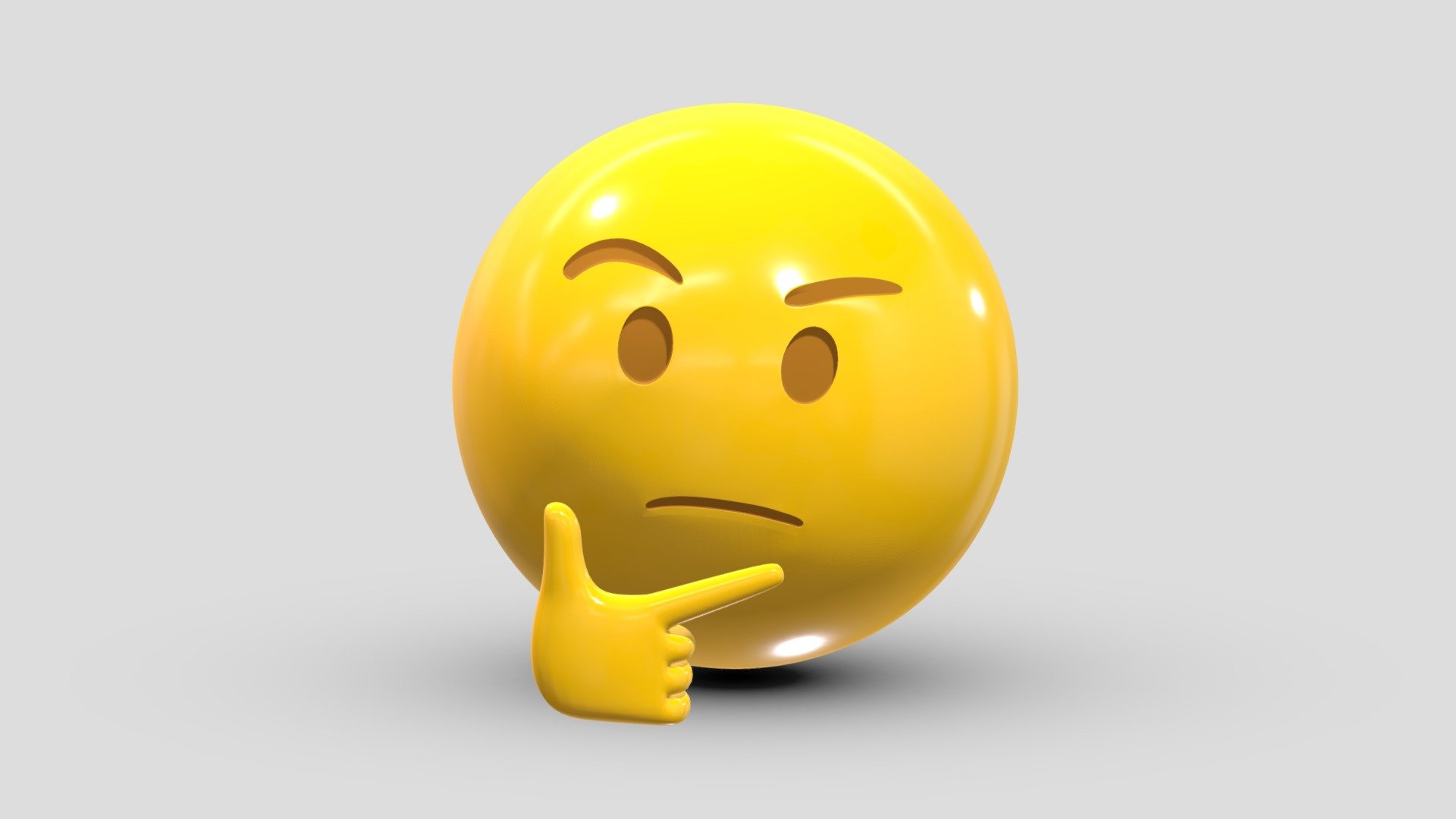 Apple Thinking Face 3d model