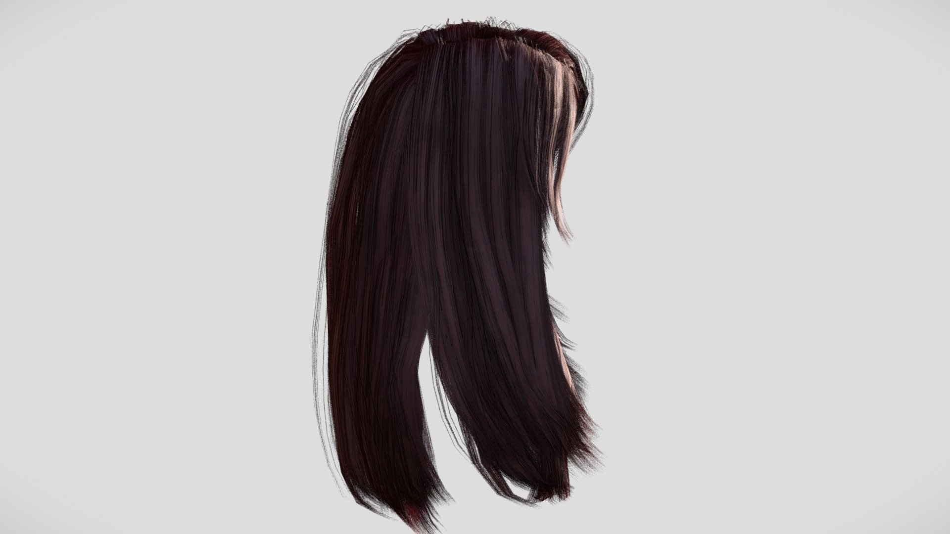 Hair Female 3d model