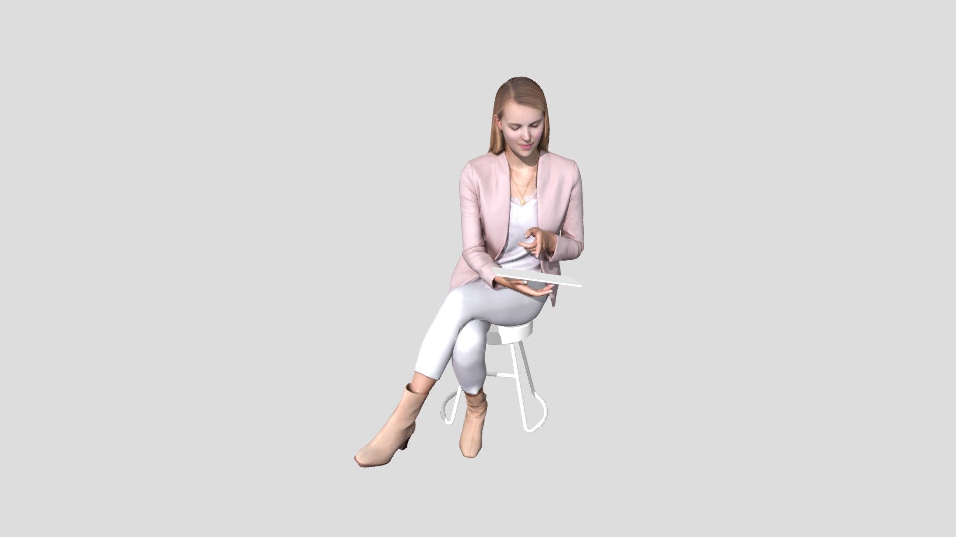 Grace 2263 Woman Sitting 3d model