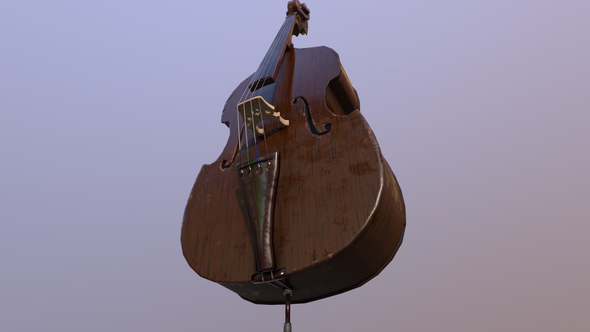 Old Double Bass 3d model