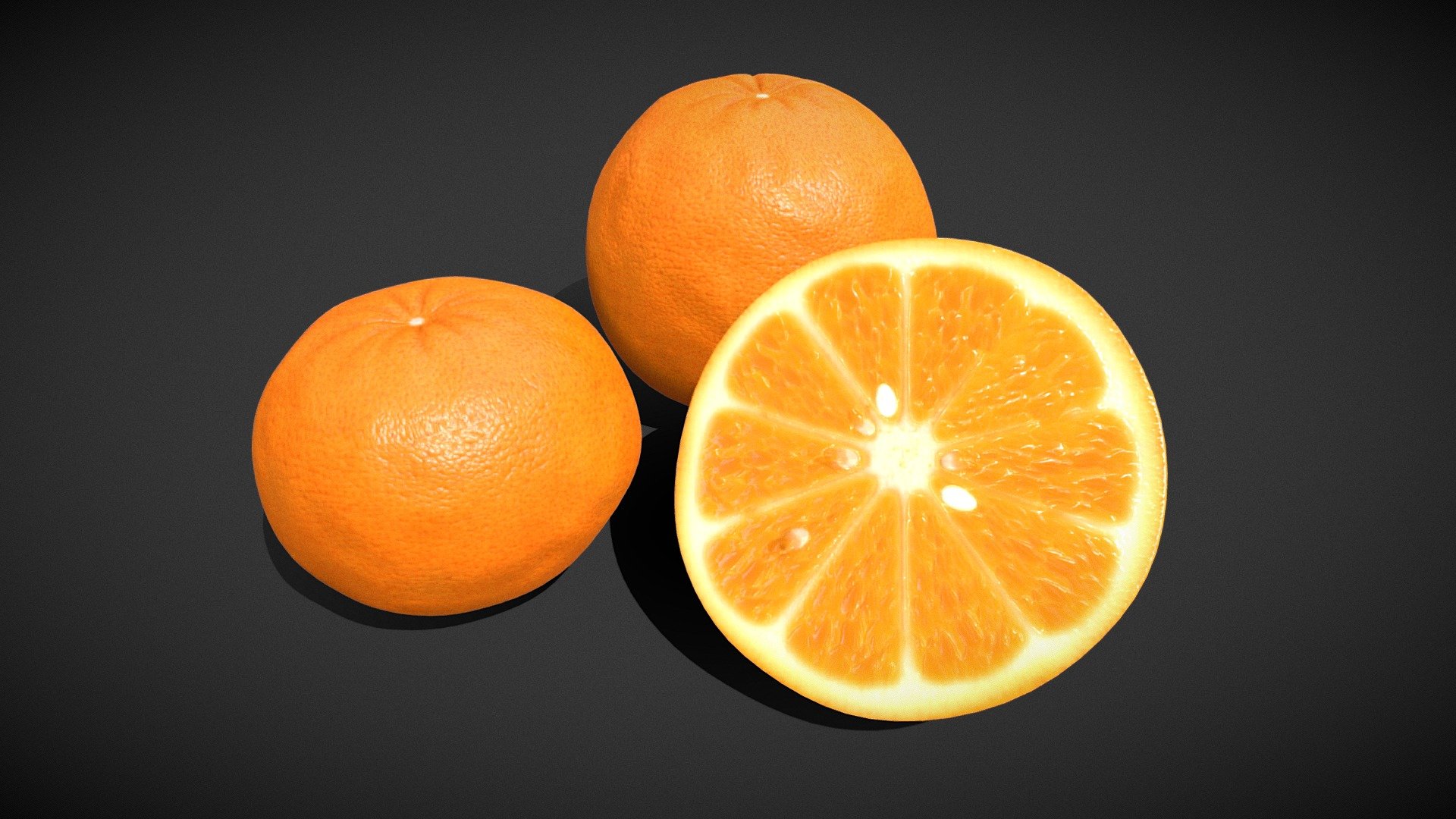 Navel Oranges 3d model