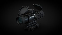 VORTEX SPITFIRE 3x Scope Low-poly 3D model