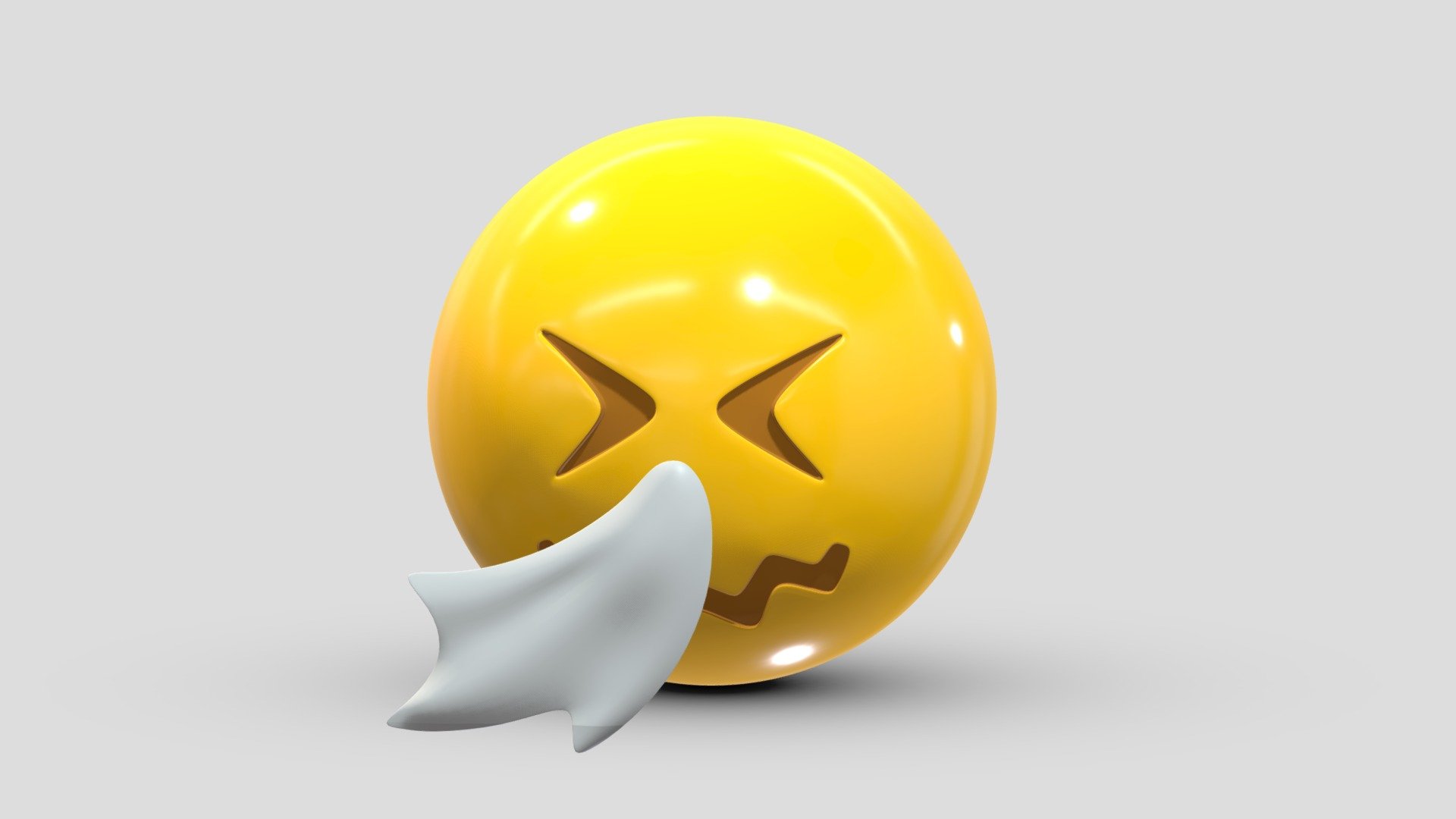 Apple Sneezing Face 3d model