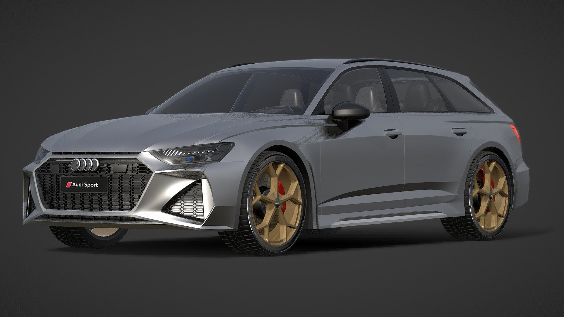 Audi RS6 Avant 2023 (Interior included) 3d model