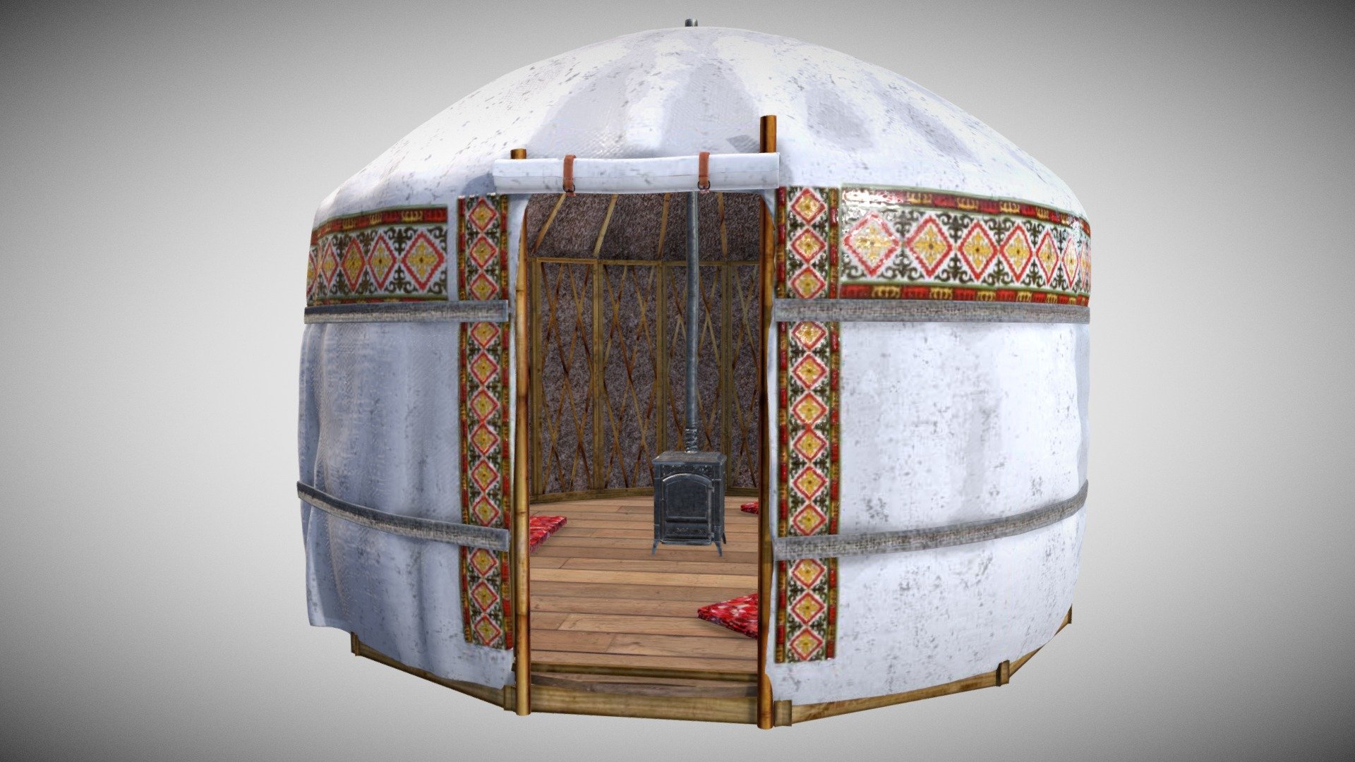 Mongolian Yurta B 3d model