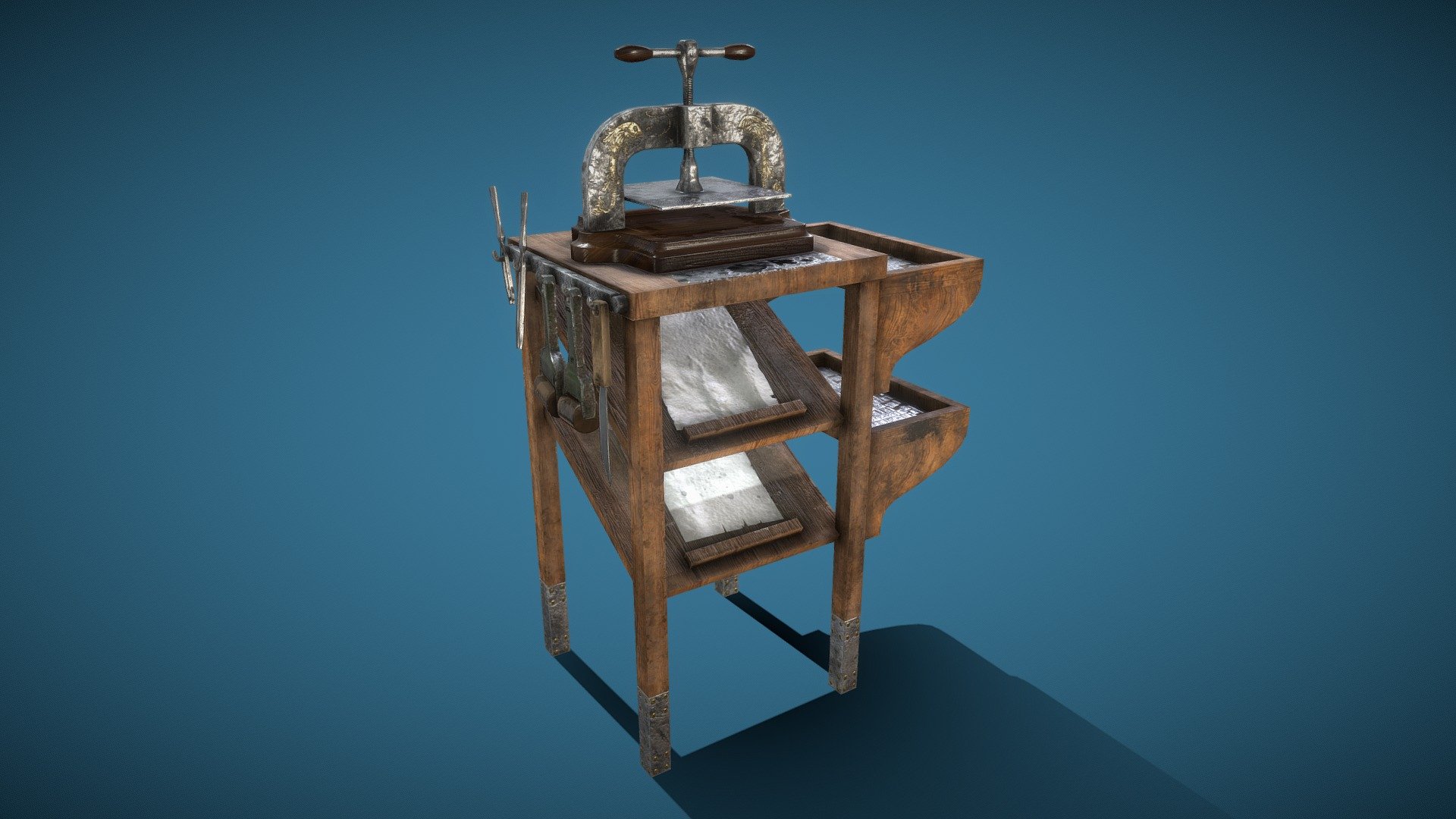 Fantasy Printing Press 3d model