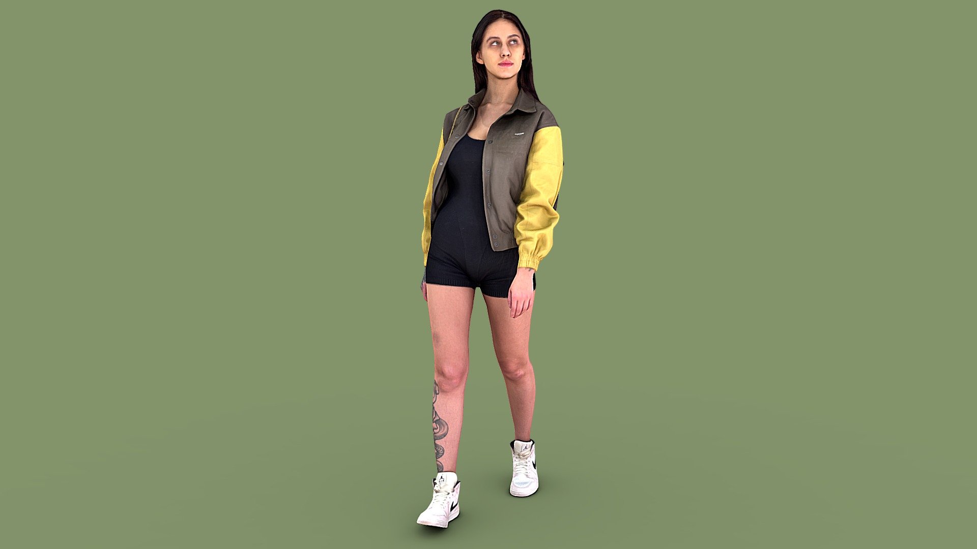 Girl in Nike 3d model