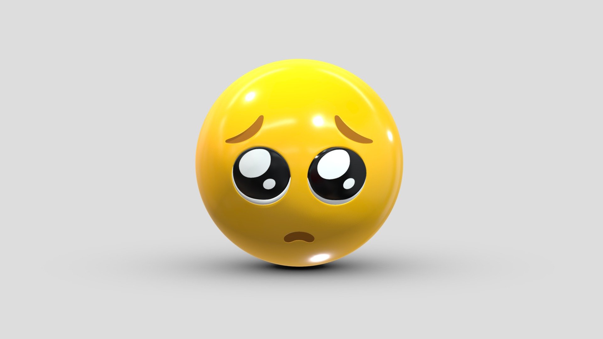 Apple Pleading Face 3d model