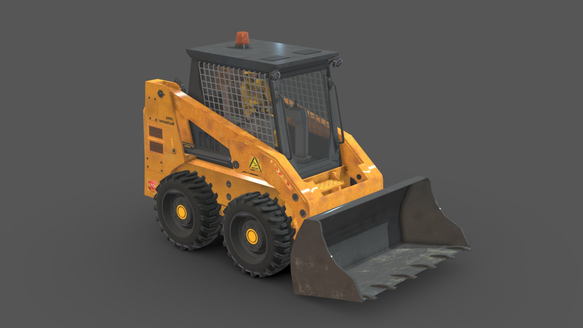 bulldozer truck 3d model