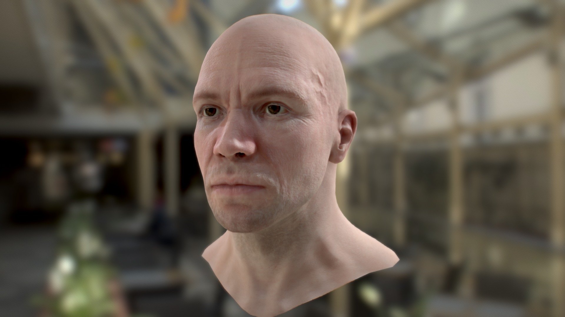 Male face 3d model