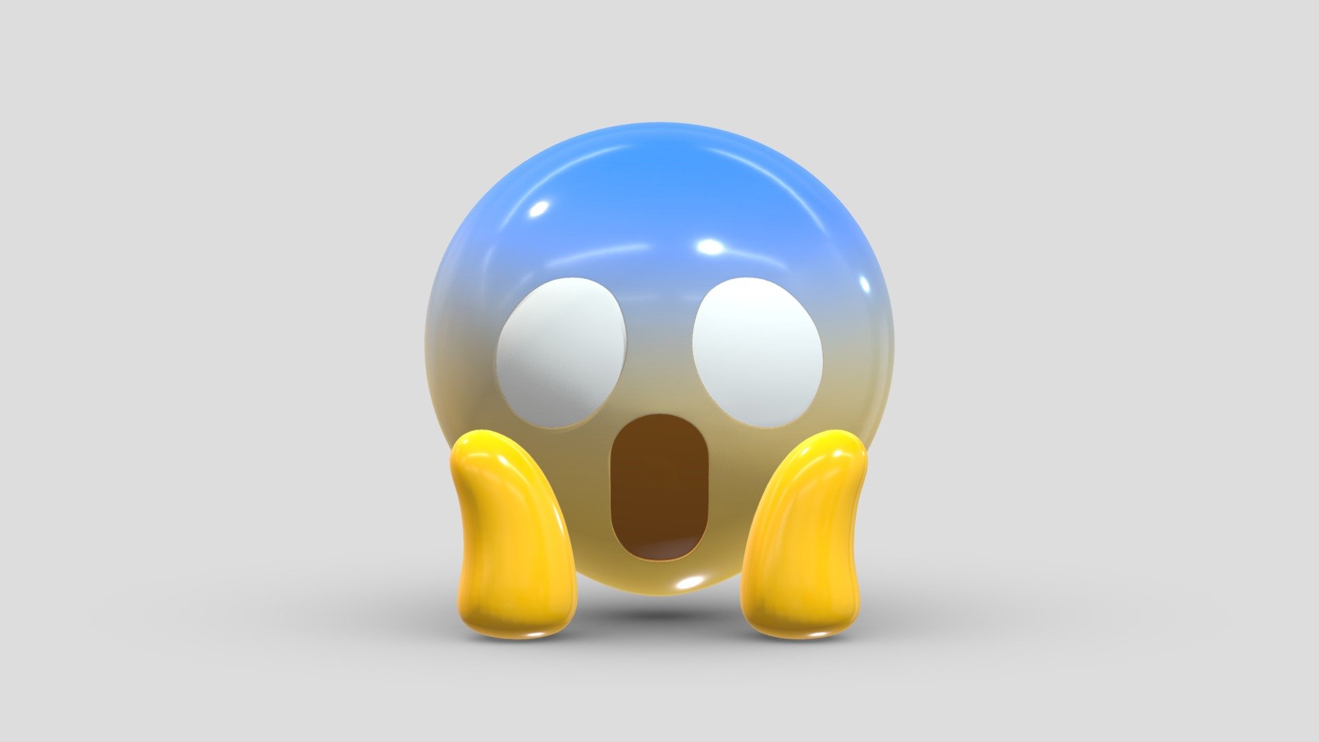 Apple Face Screaming In Fear 3d model