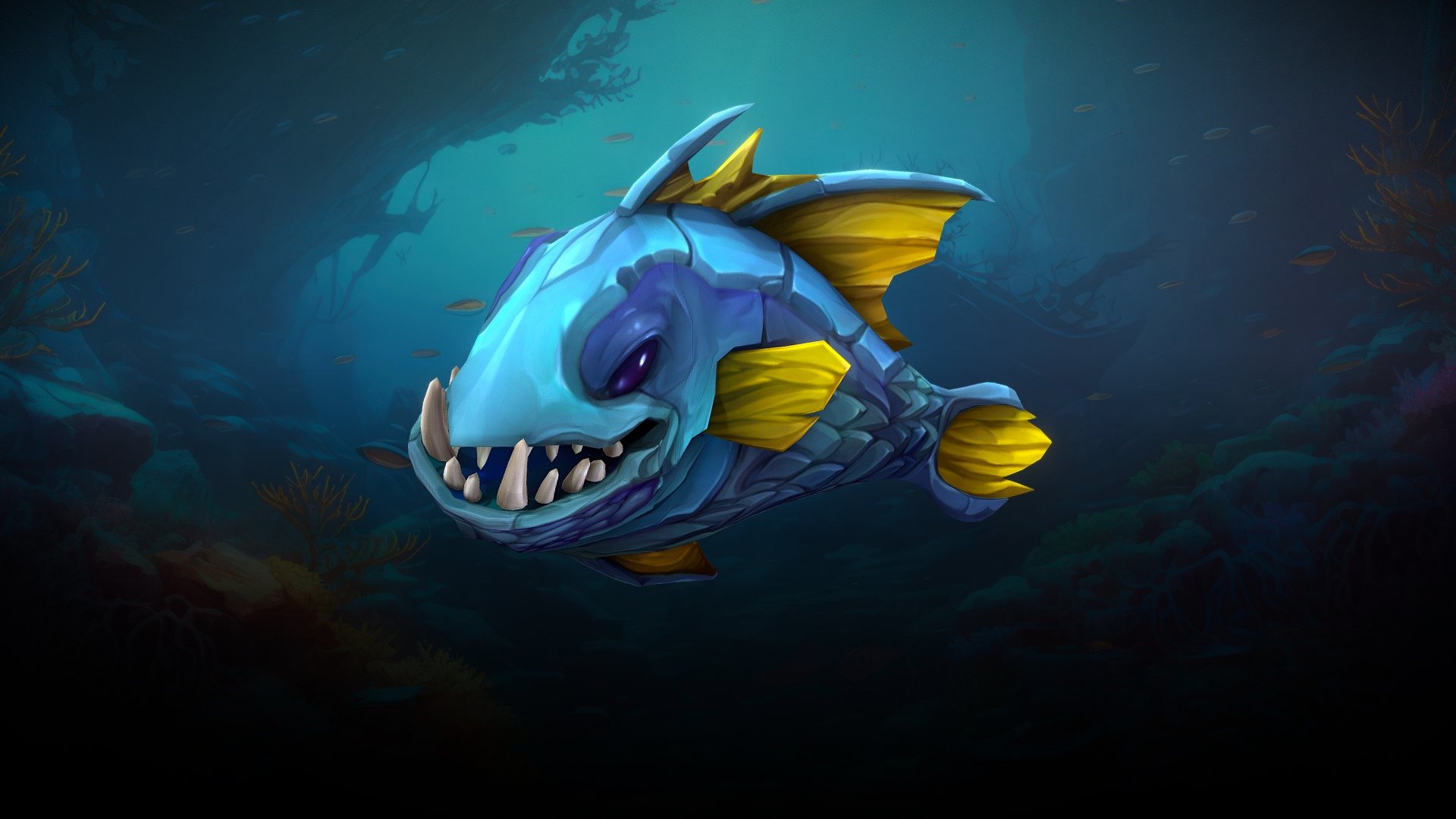 Stylized Piranha 3d model