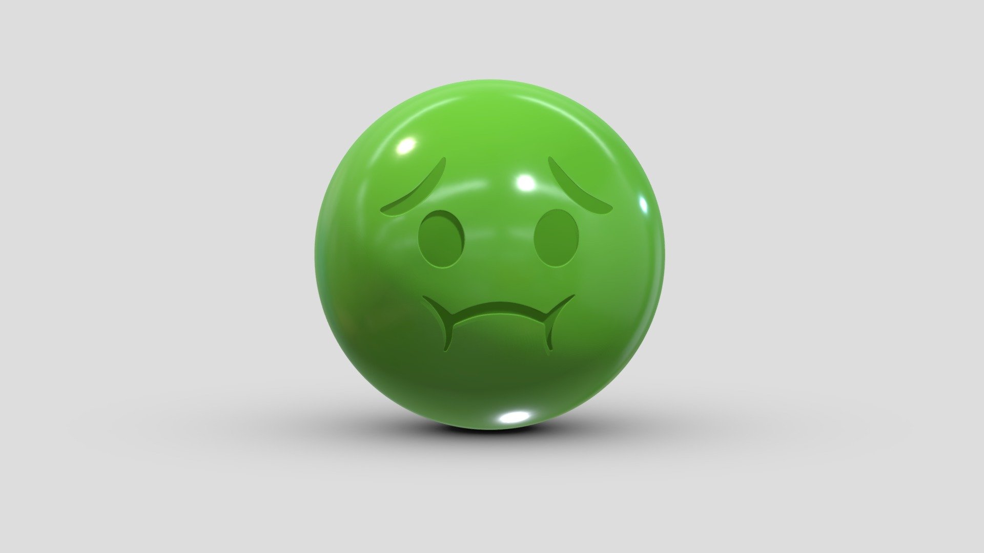 Apple Nauseated Face 3d model