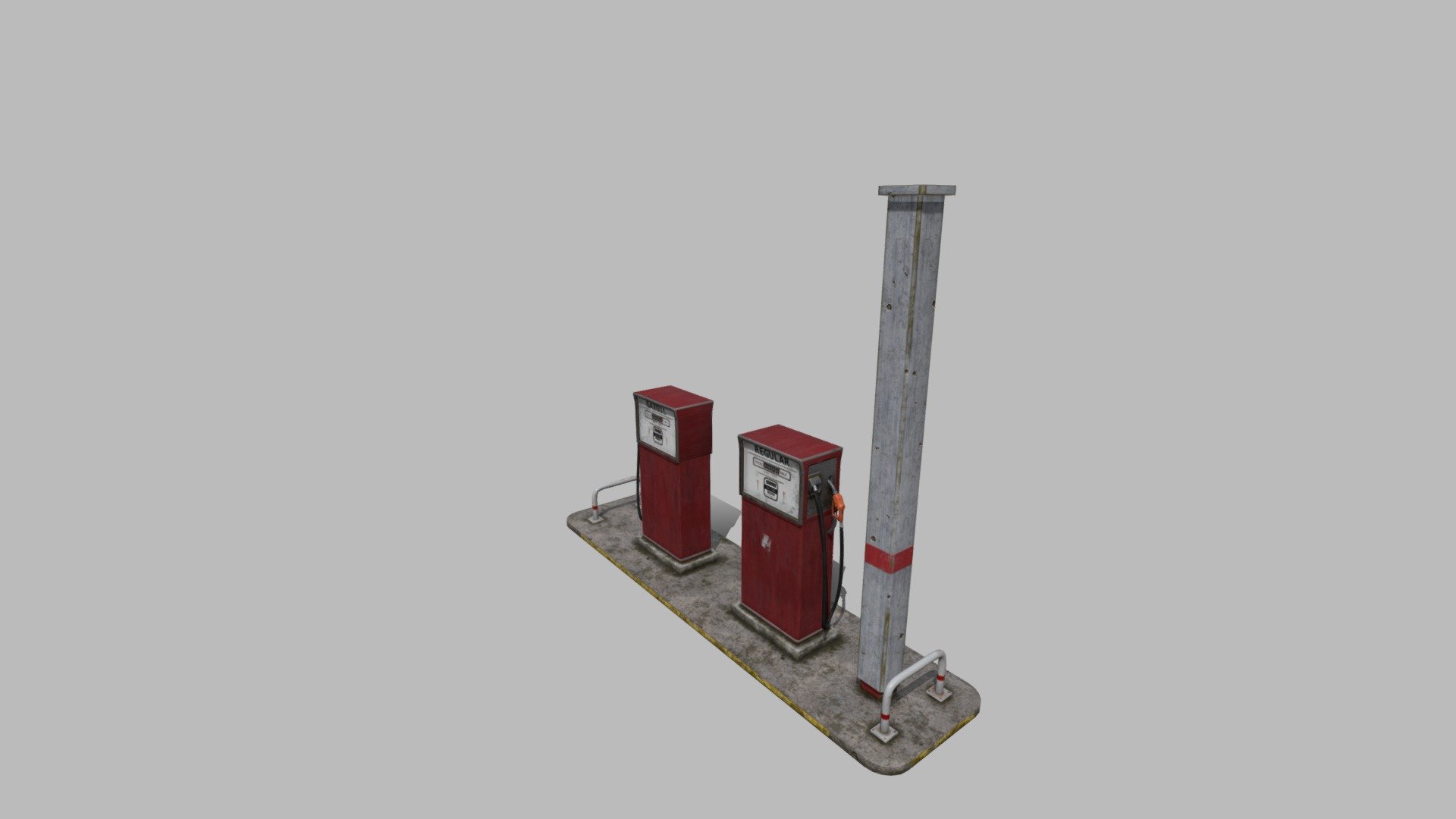 Gas pump 3d model