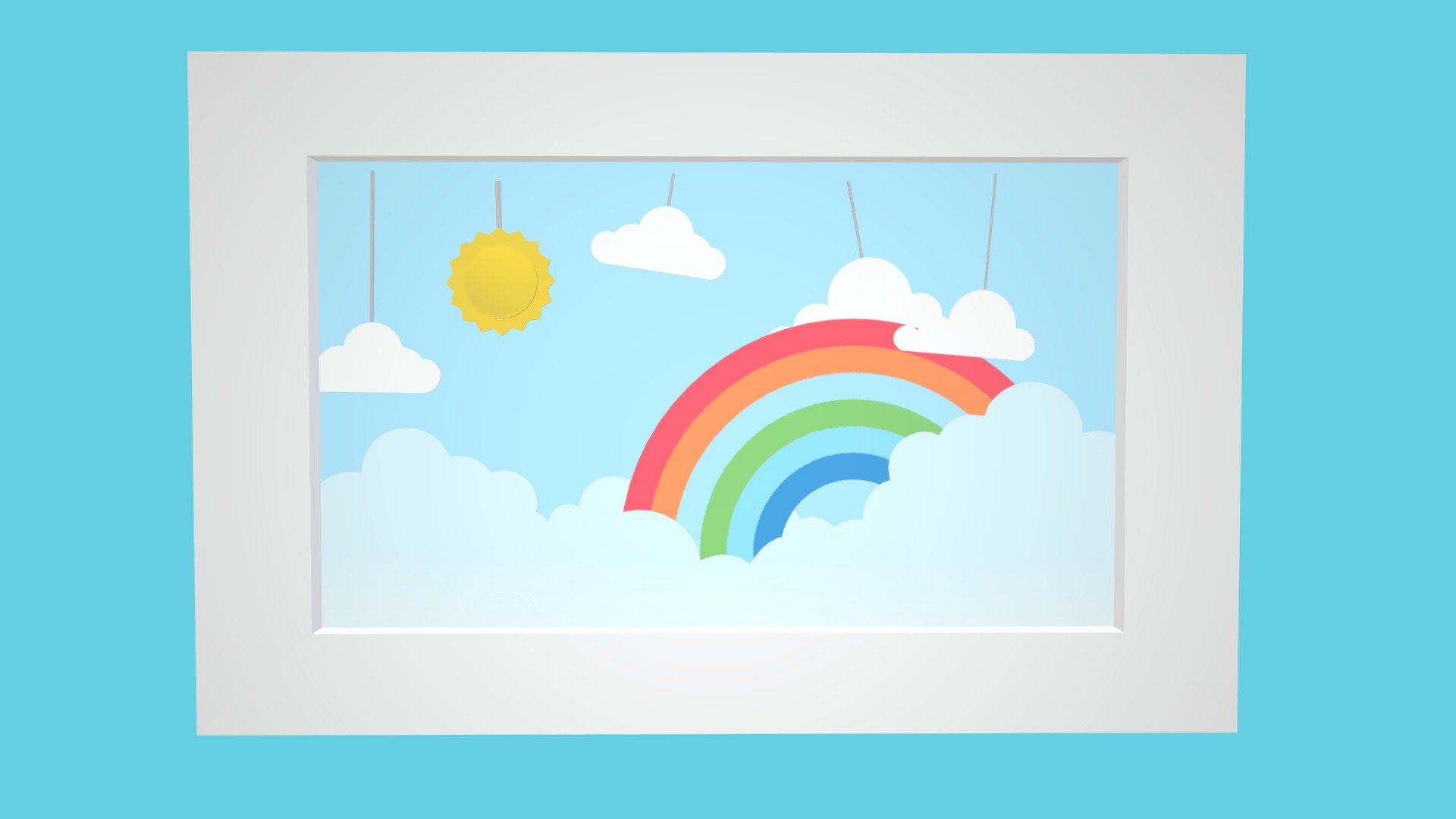 Pop up rainbow 3d model