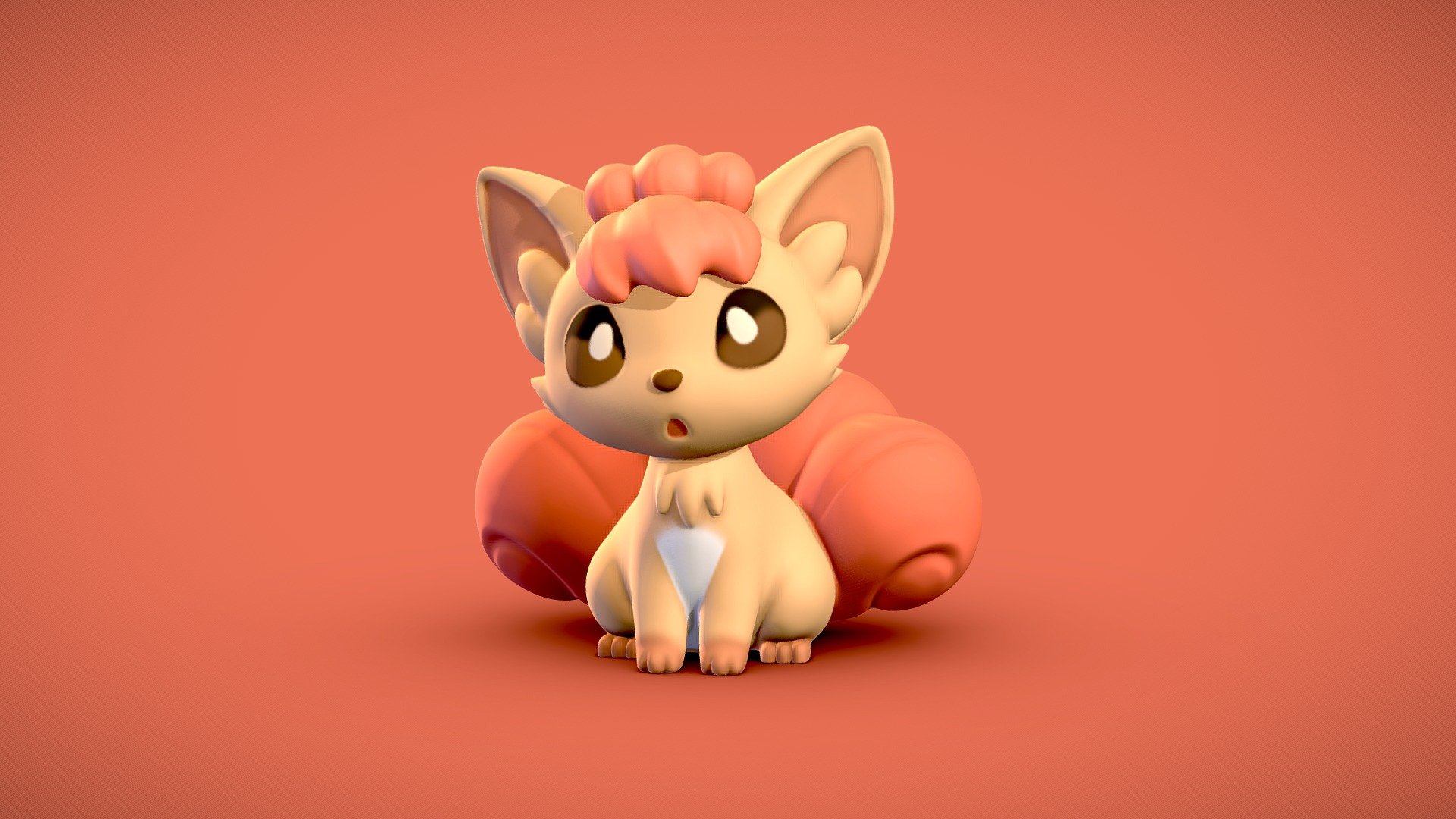 Vulpix 3d model