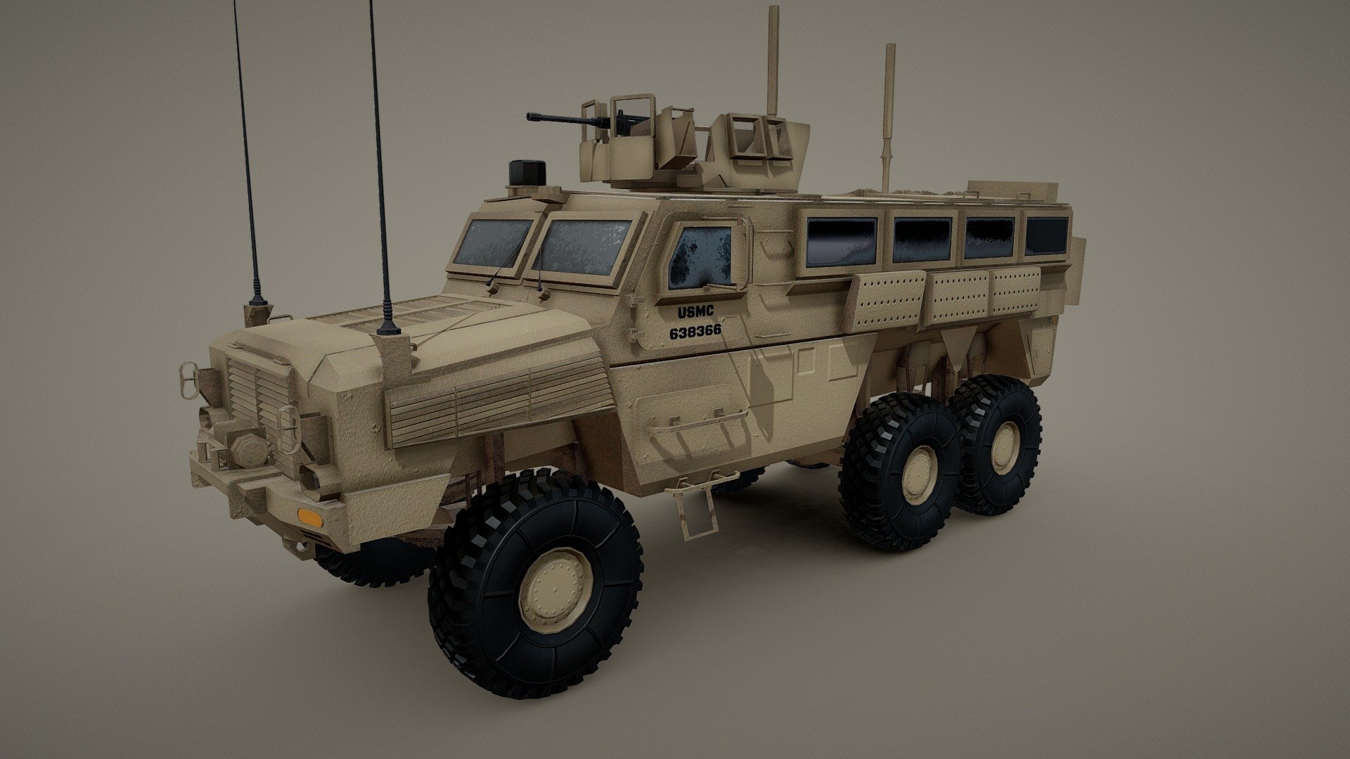 RG-33 MRAP LOW POLY 3d model