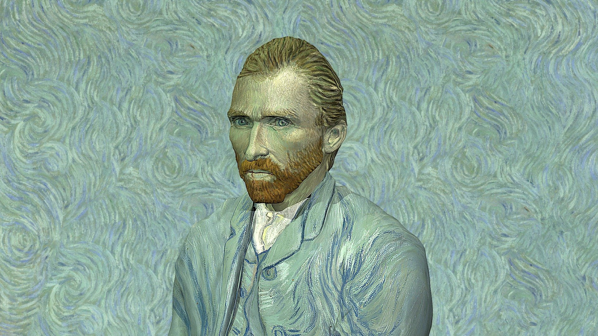 Van Gogh self-portrait (1889) 3d model