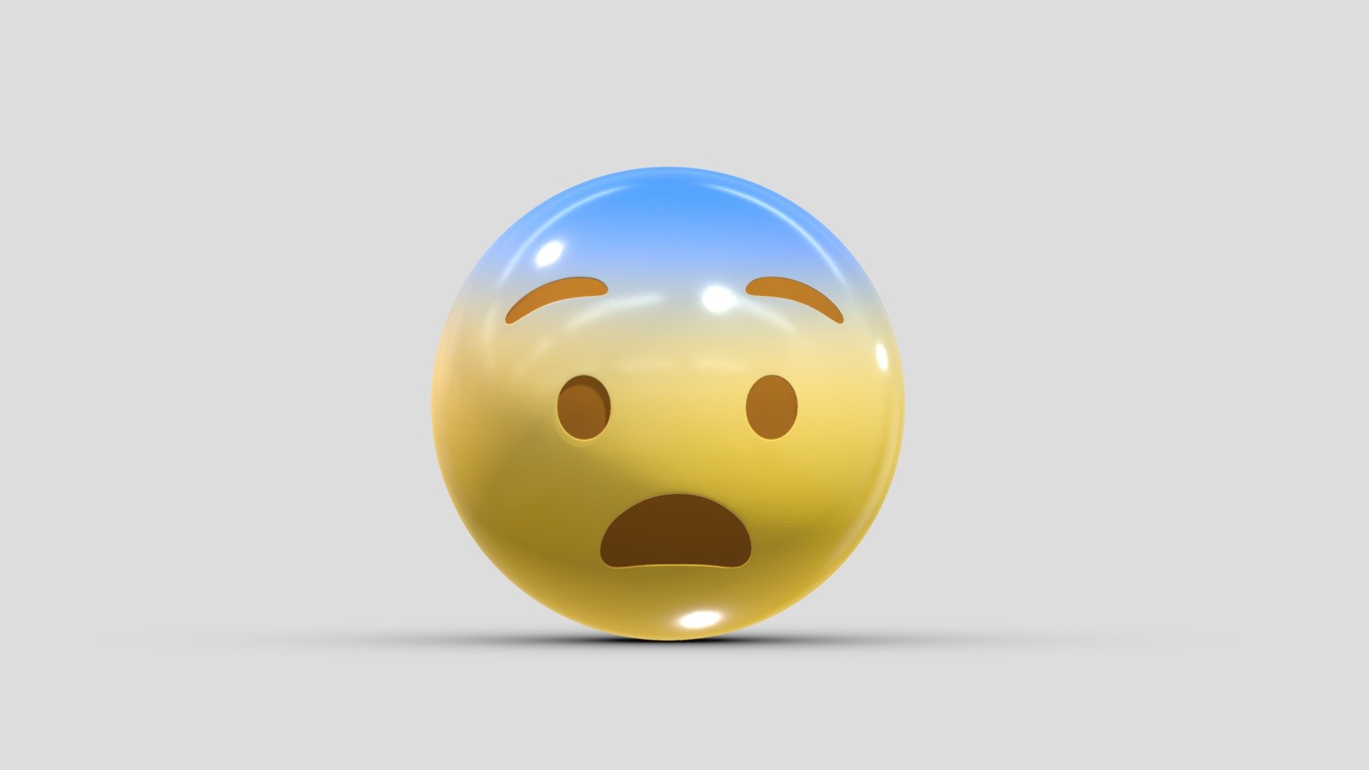 Apple Fearful Face 3d model