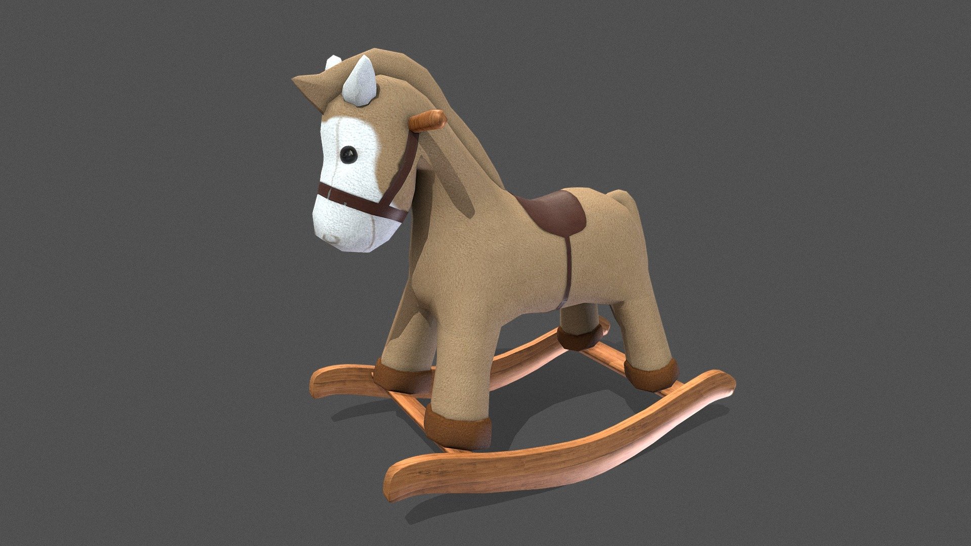 Plush Rocking Horse 3d model