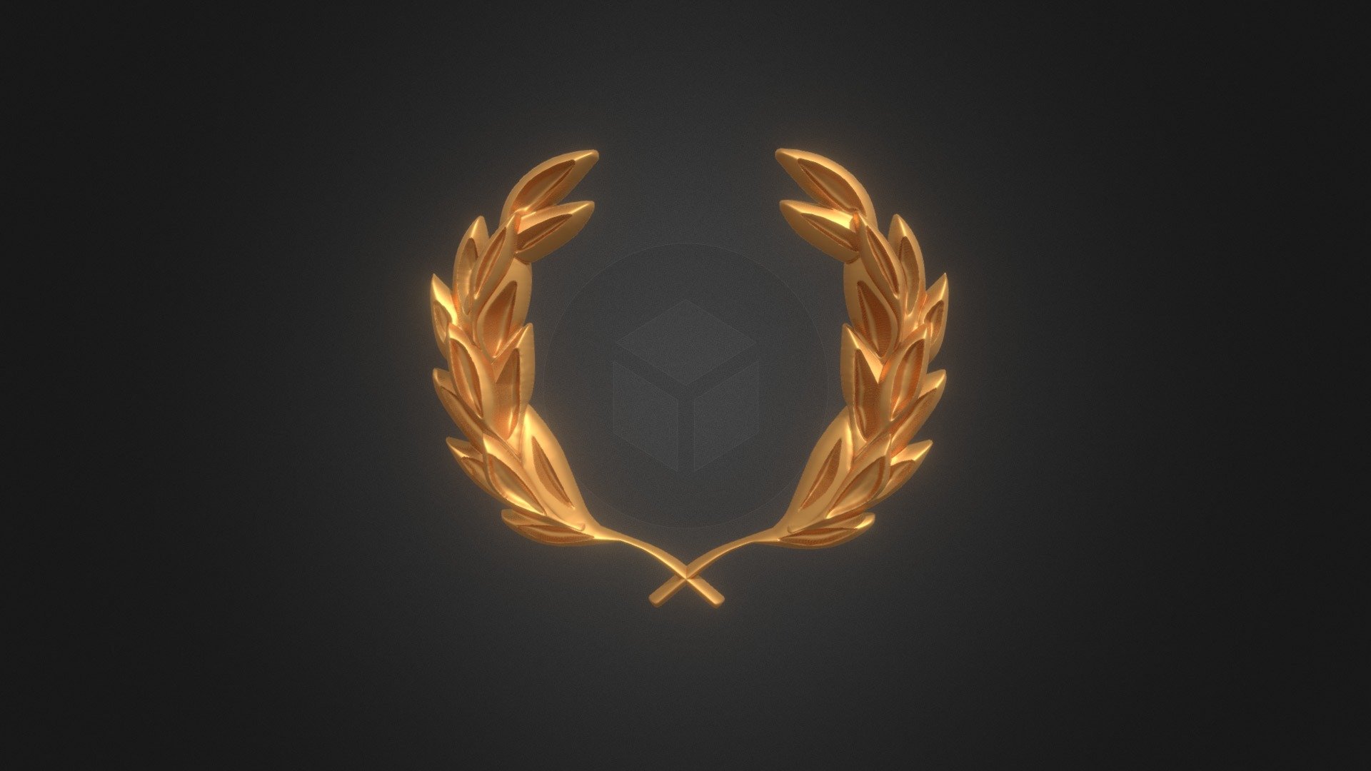 Wreath Award Badge Design 3d model