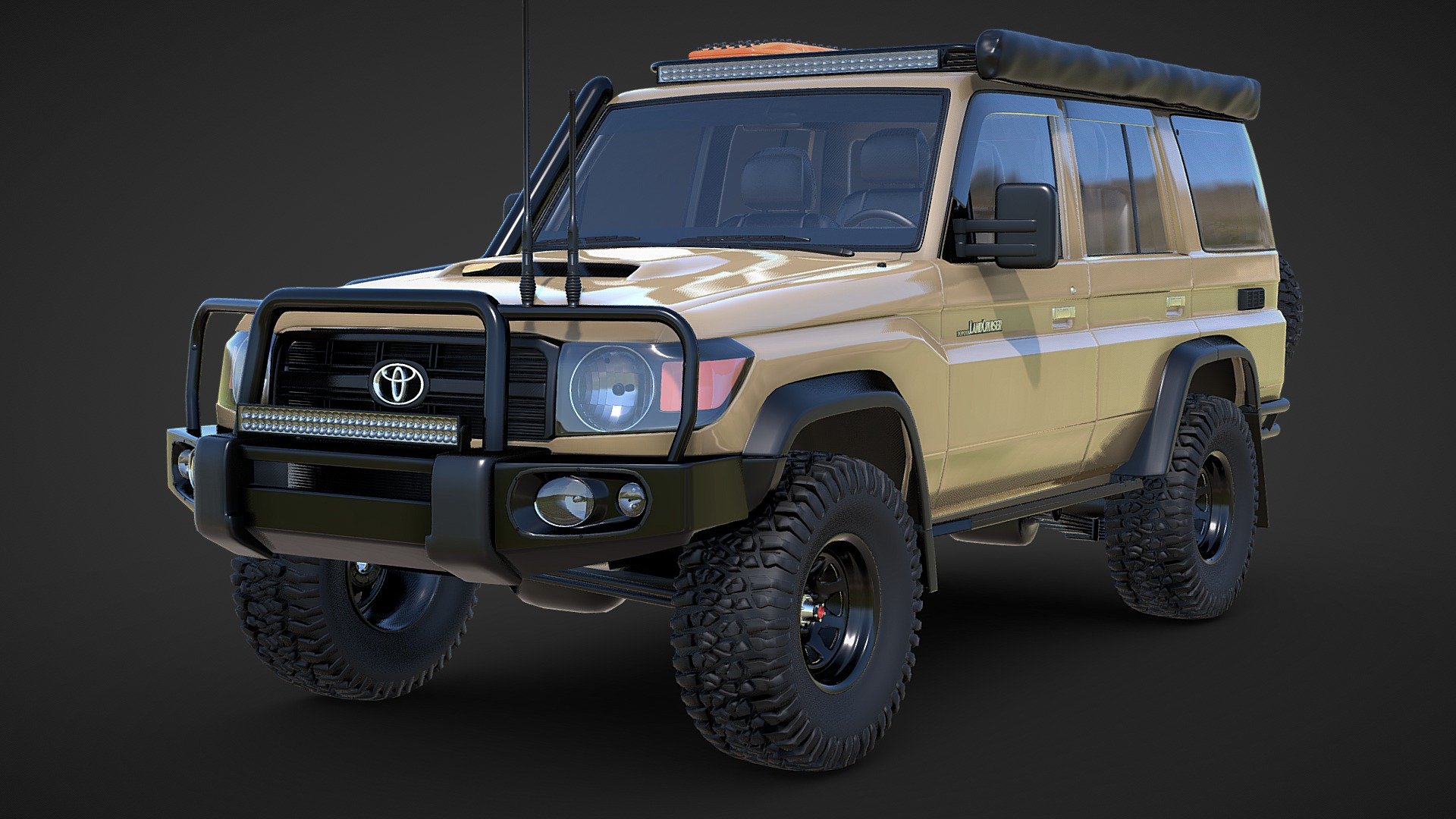 Toyota Land Cruiser 76 Series Wagon Touring 3d model