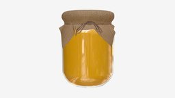 Honey jar with fabric