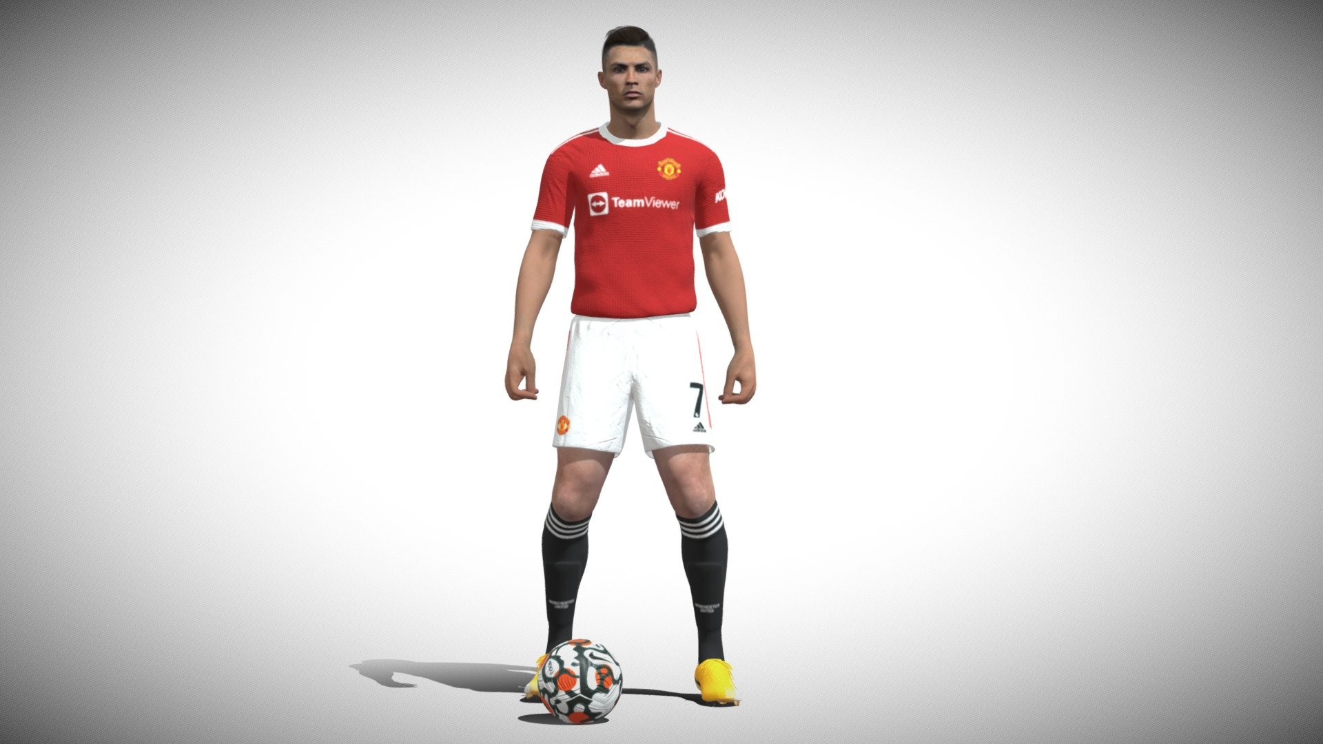 3D Rigged Ronaldo MU 3d model