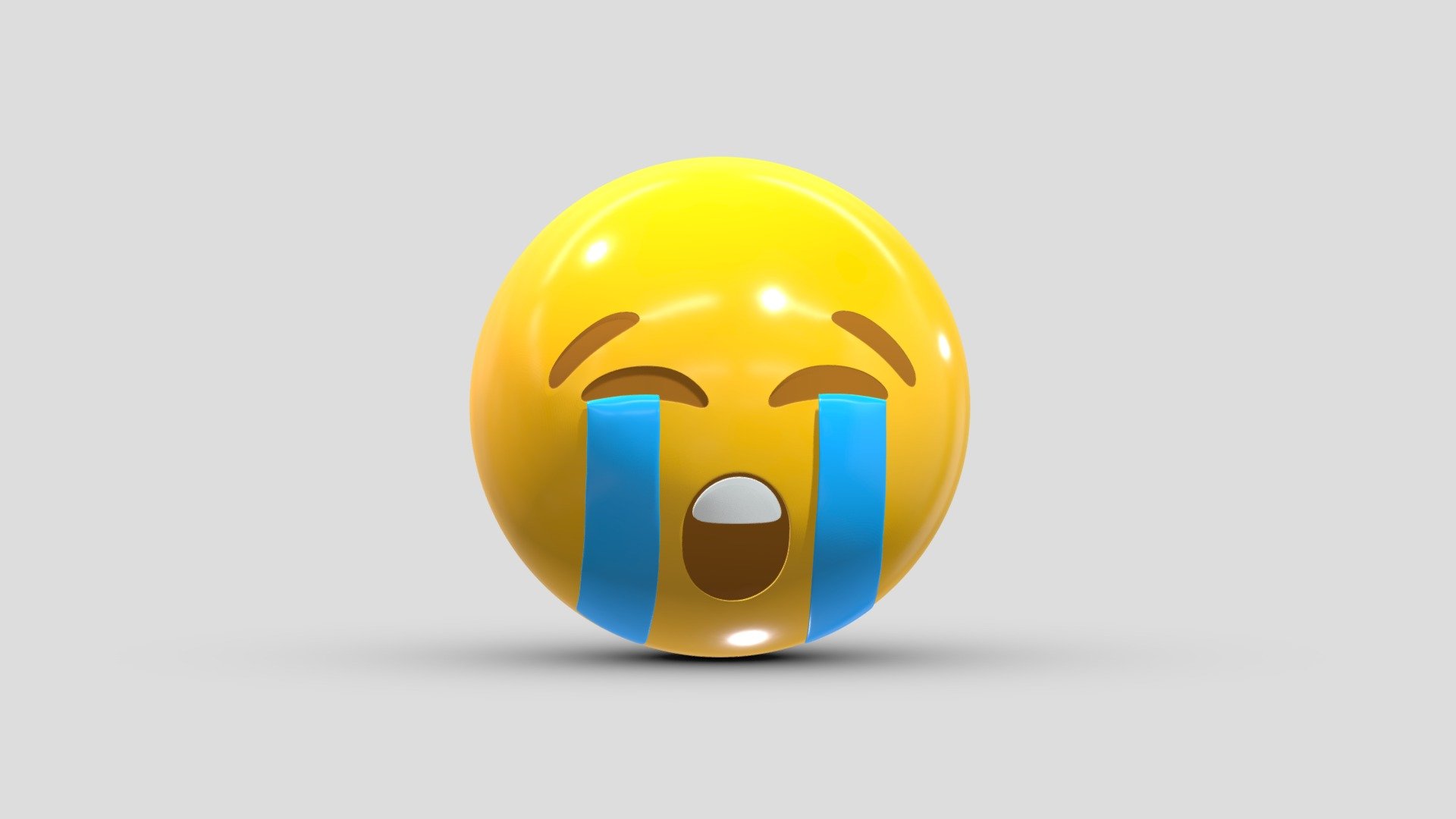 Apple Loudly Crying Face 3d model