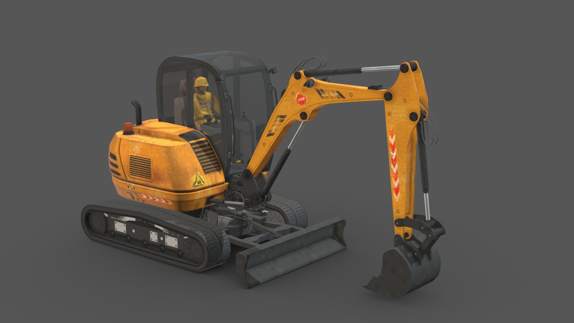 bulldozer truck 3d model