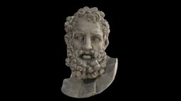 Marble head of Herakles