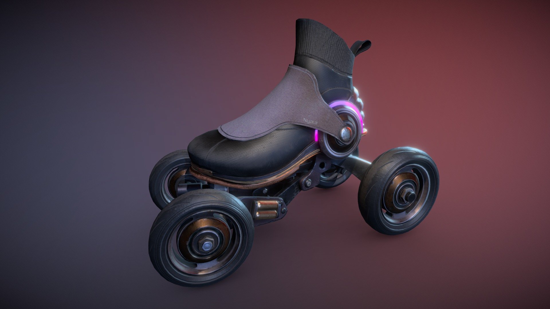 Sci-Fi Futuristic Rollerskate 3d model