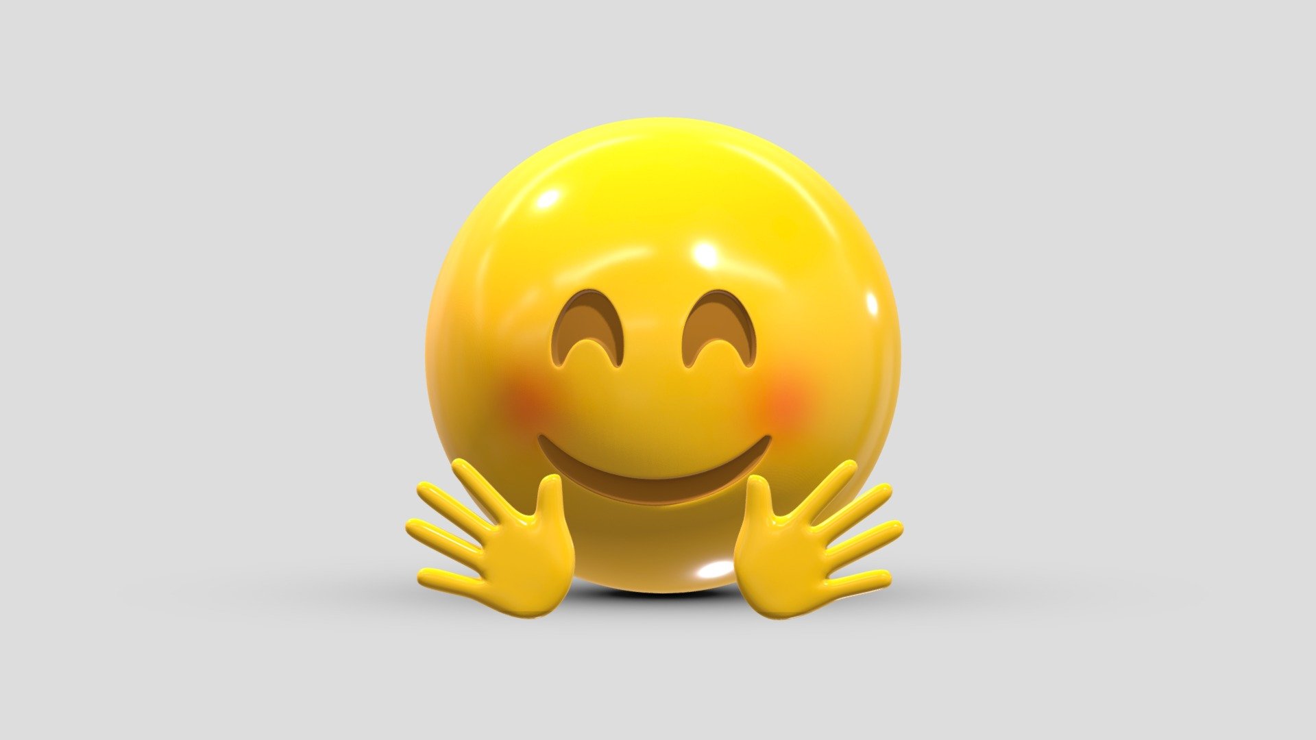 Apple Hugging Face 3d model