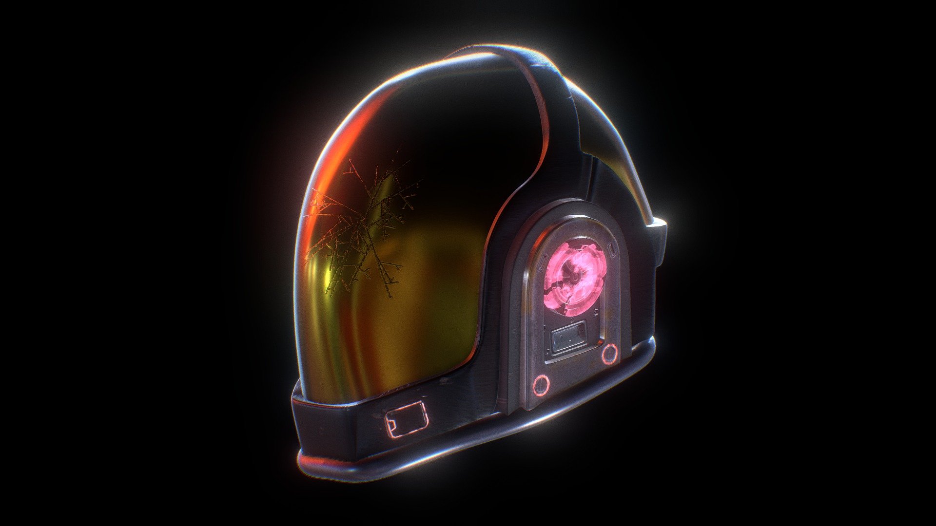 Futuristic Helmet 3d model