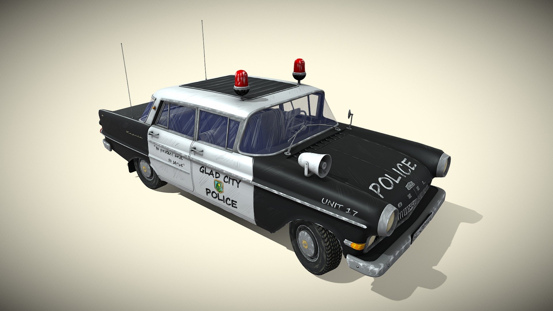 Police Car Stylized 3d model