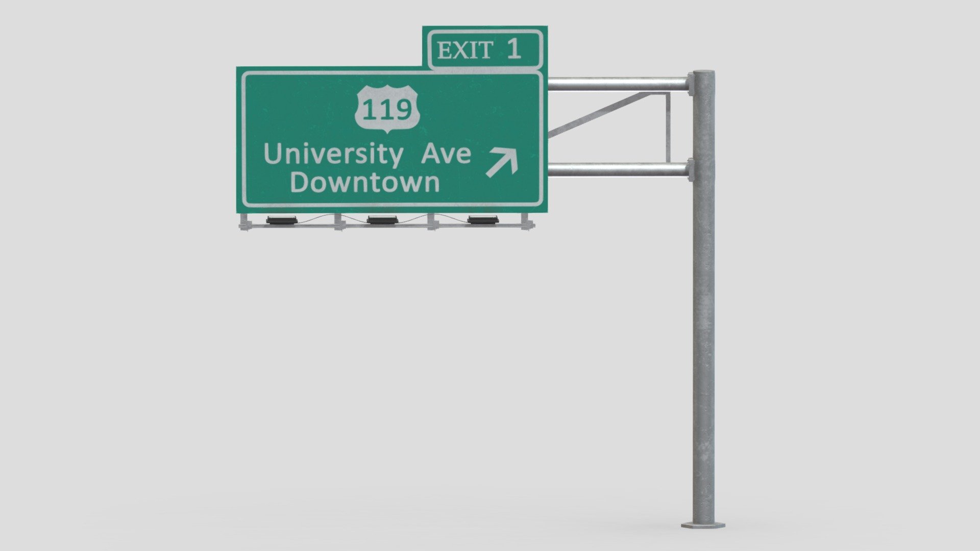 Highway Sign 06 3d model