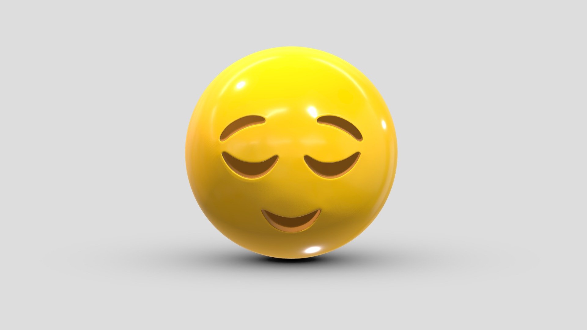 Apple Relieved Face 3d model