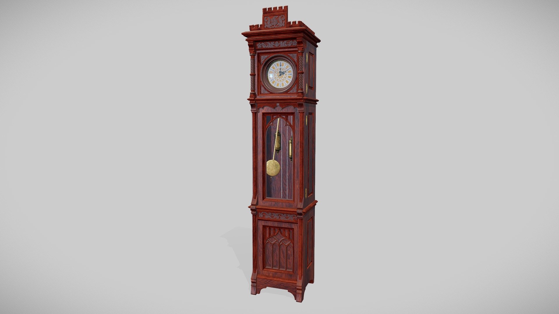 Victorian longcase clocks 3d model