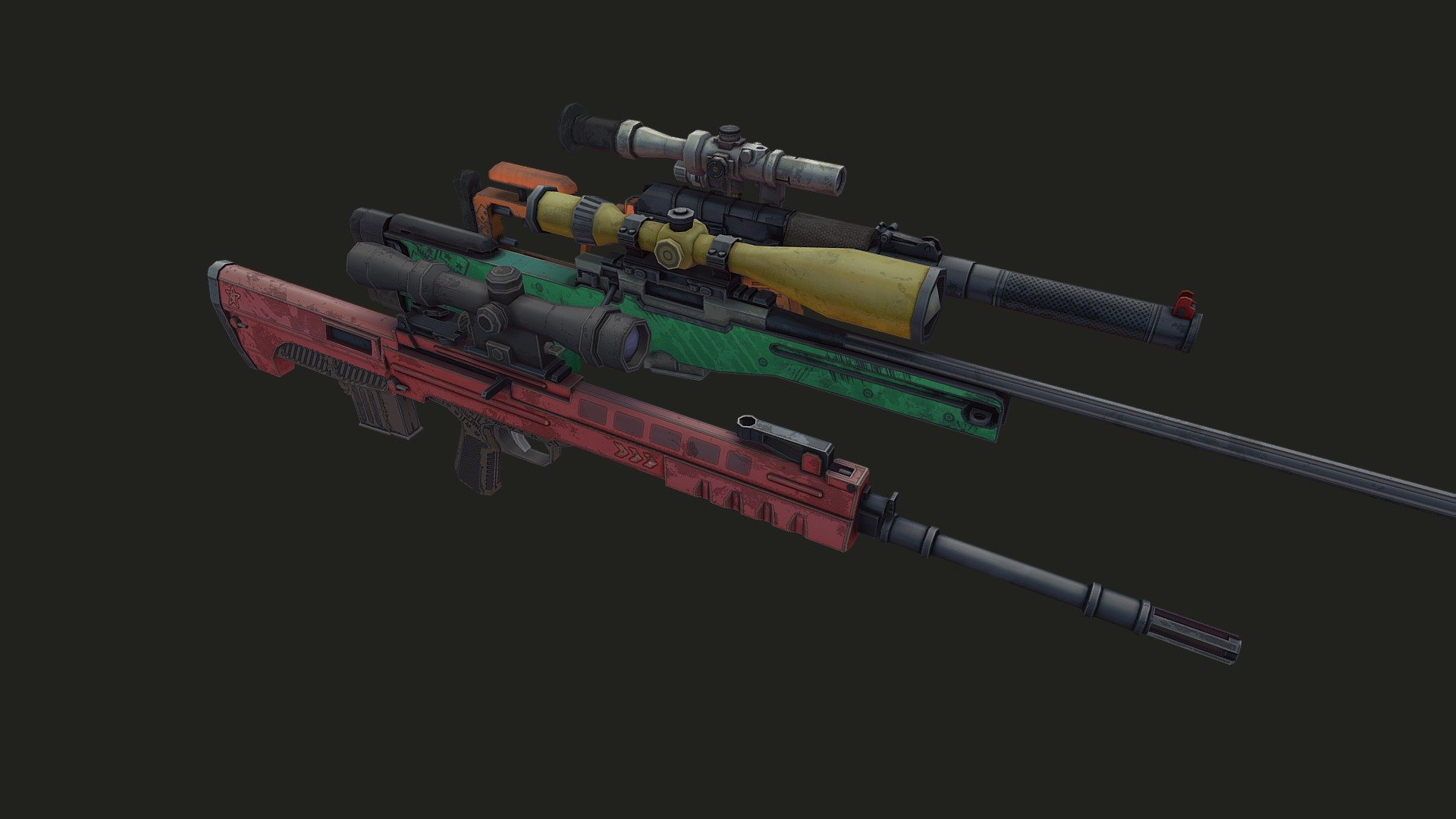 Sniper rifle 3d model